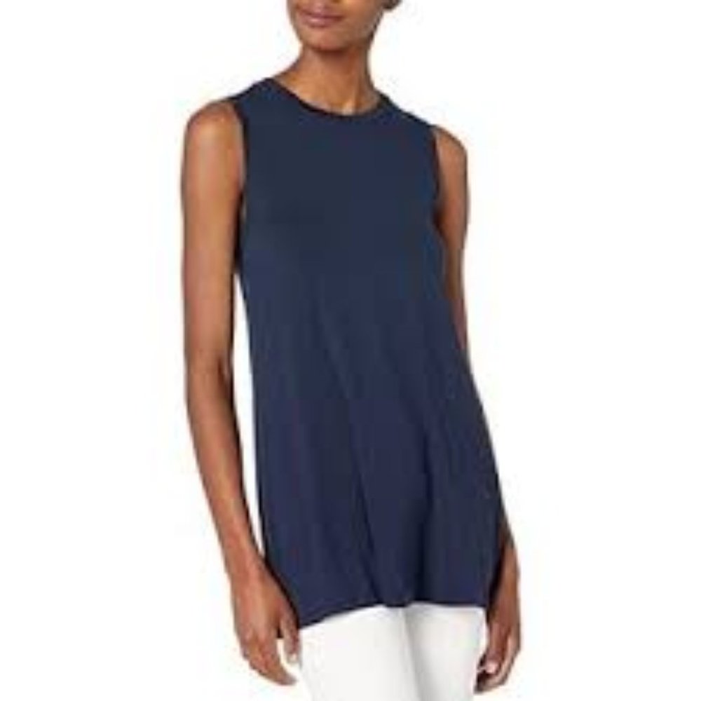 Daily Ritual Women's Jersey Relaxed-Fit Muscle-Sleeve Swing Tunic NWT